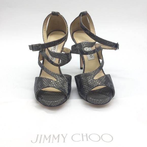 Jimmy Choo Snake Strap Sandals Size 38.5 - Picture 3 of 9